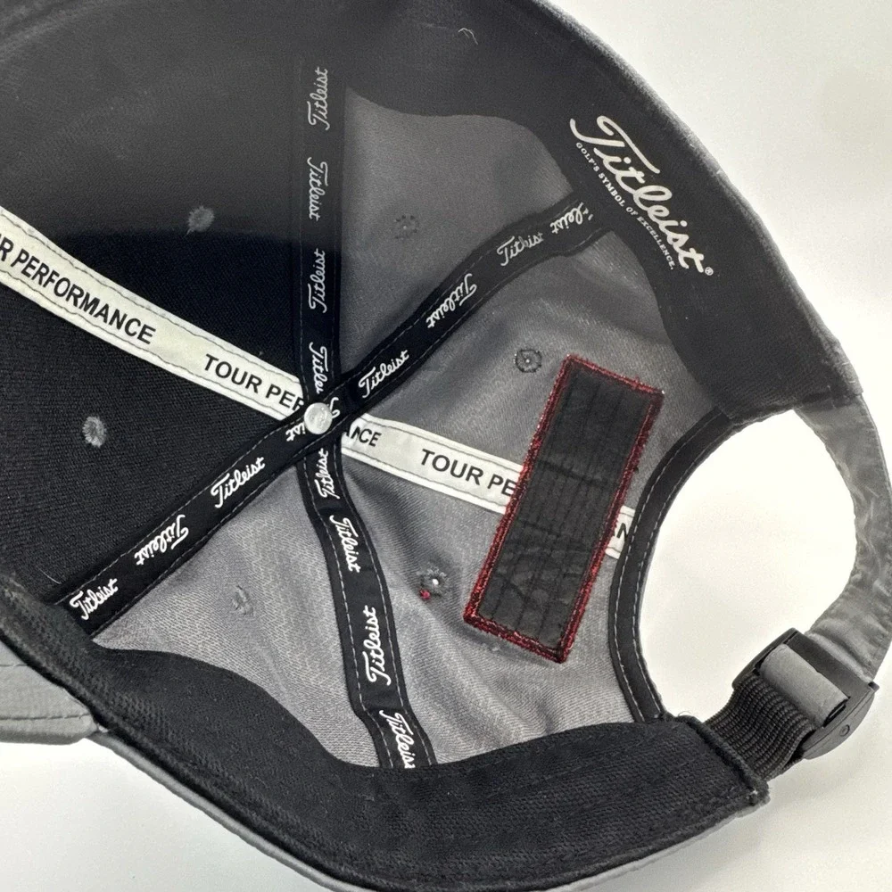 Titleist Pro‎ V1 Footjoy Tour Golf Hat Gray FADE Strap Back